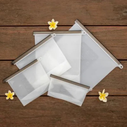 Jumbo Silicone Zip Lock Eco-Friendly Food Storage Bundle