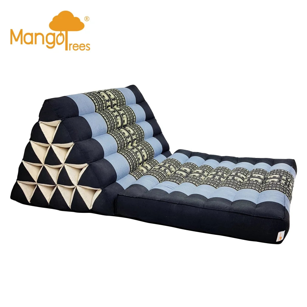 Jumbo Thai Triangle Pillow 1 Fold Mat - BlueEle - Home &