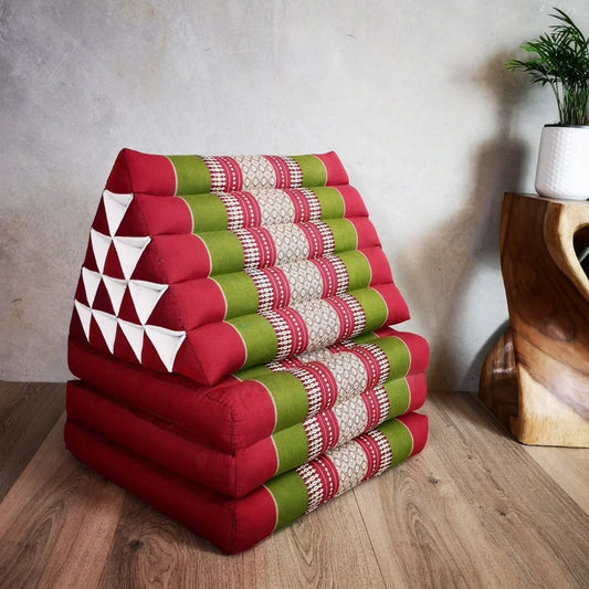 Jumbo Thai Triangle Pillow Three Folds - RedGr - Home &