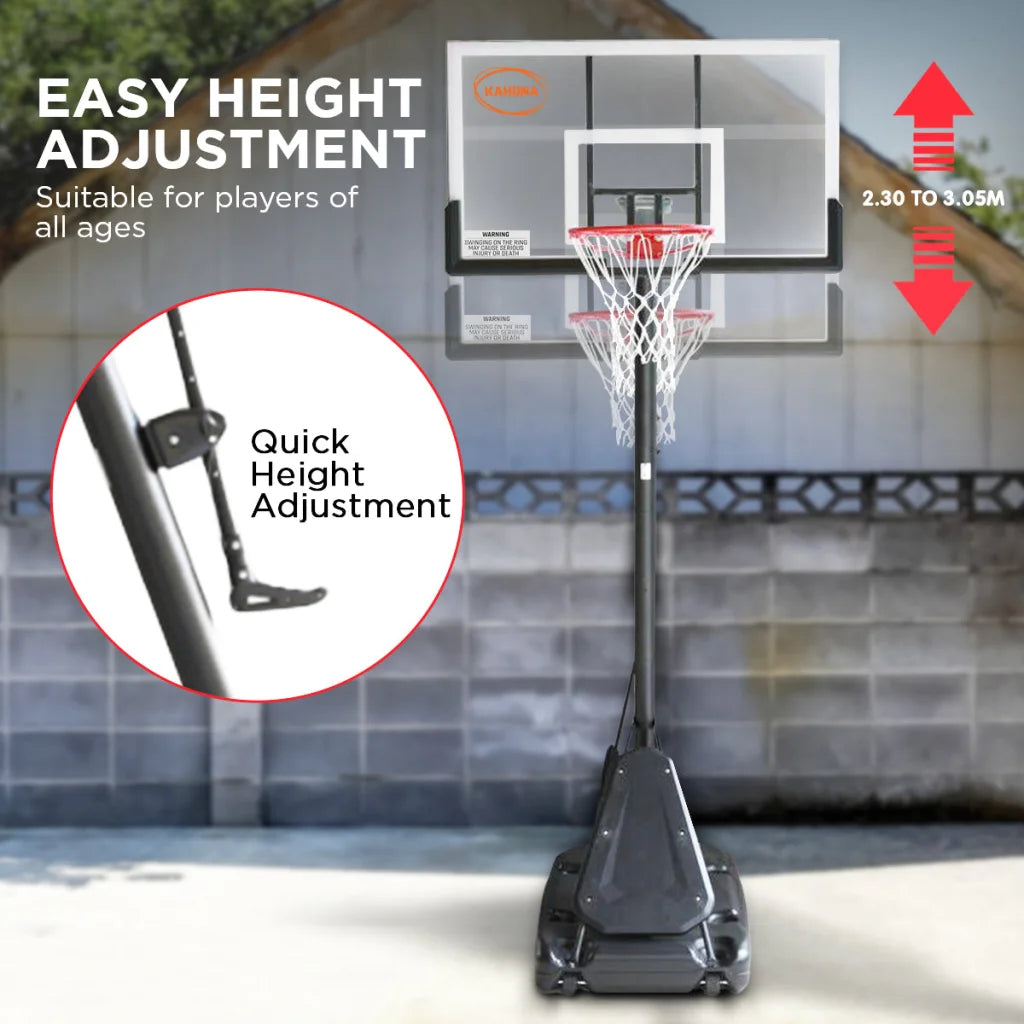 Kahuna Portable Basketball Hoop System 2.3 to 3.05m