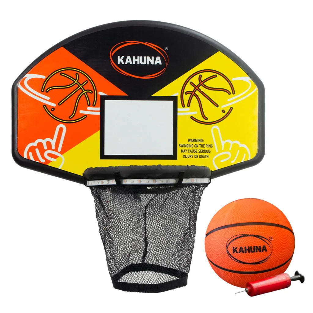 Kahuna Trampoline Led Basketball Hoop Set With Light-up