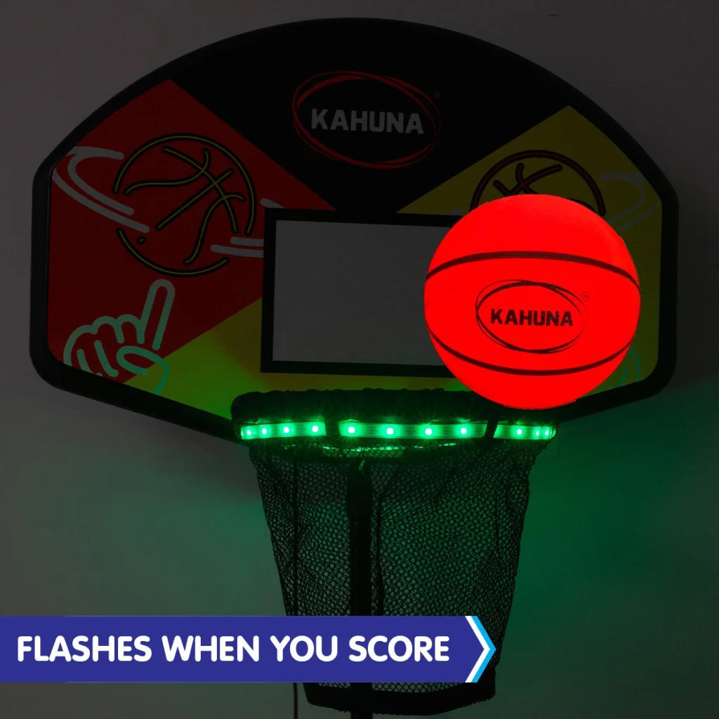Kahuna Trampoline Led Basketball Hoop Set With Light-up