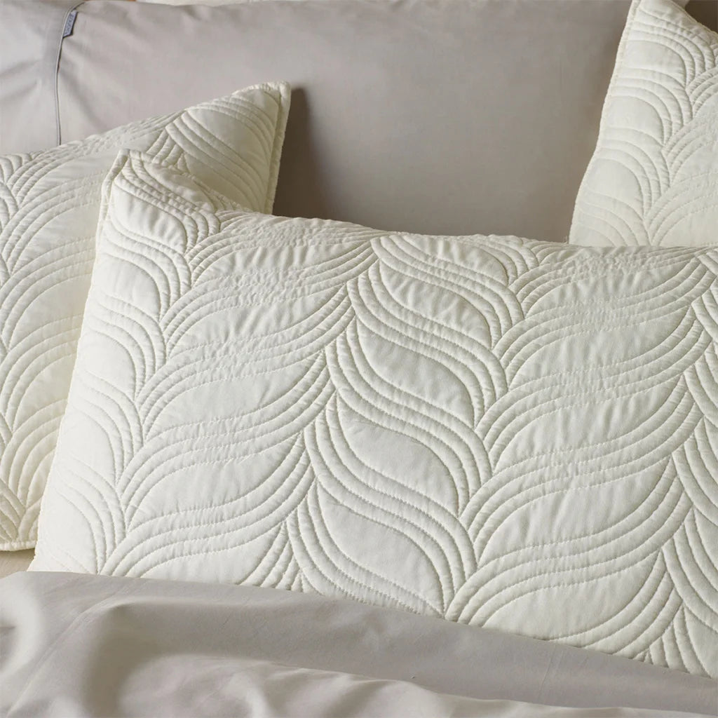 Kamala Cream Embossed Bedspread Set - Queen - Home & Garden