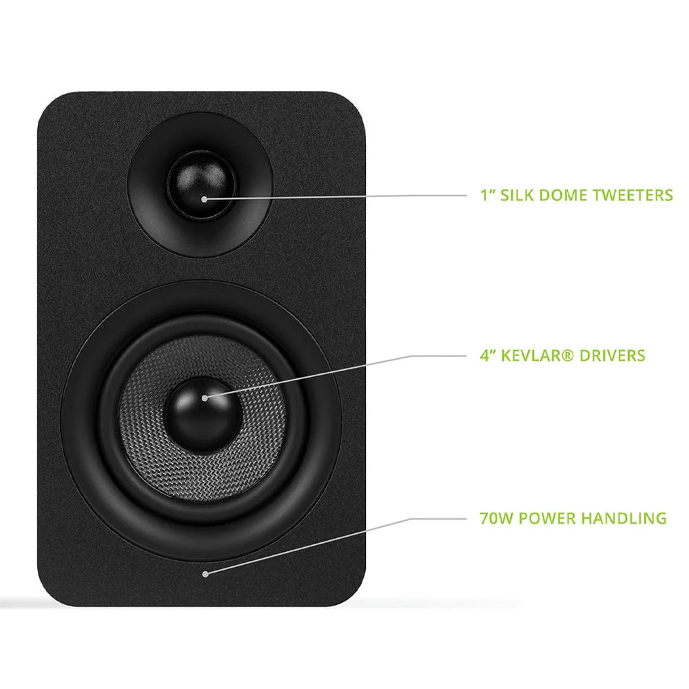 Kanto YU Passive 4’’ Speakers with 1’’ Silk Dome Tweeter