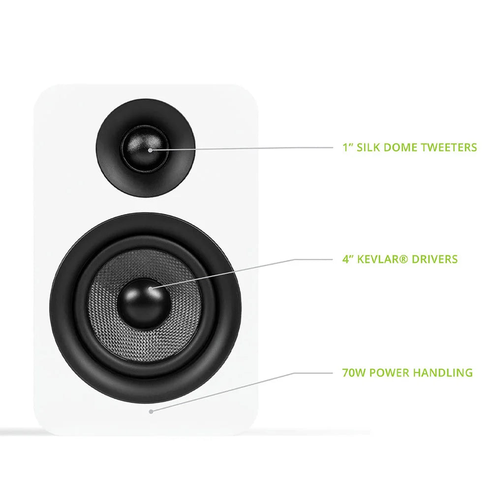 Kanto YU Passive 4’’ Speakers with 1’’ Silk Dome Tweeter