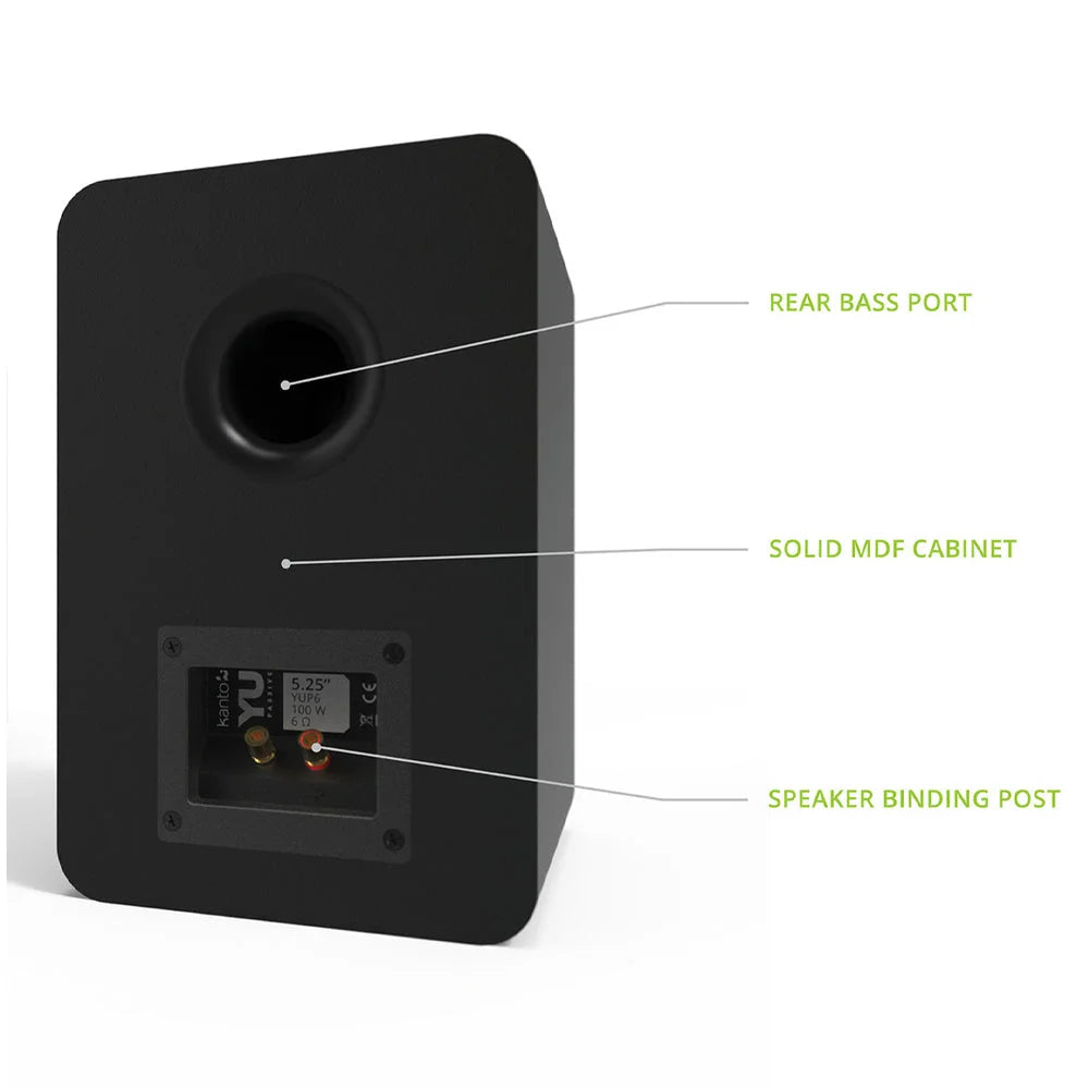 Kanto YU Passive 5.25’’ Speakers with 1’’ Silk Dome Tweeter