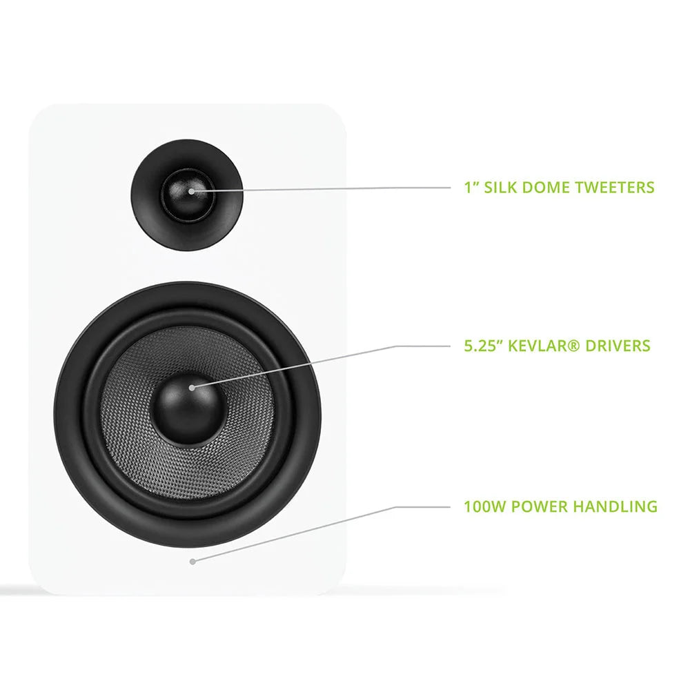 Kanto YU Passive 5.25’’ Speakers with 1’’ Silk Dome Tweeter