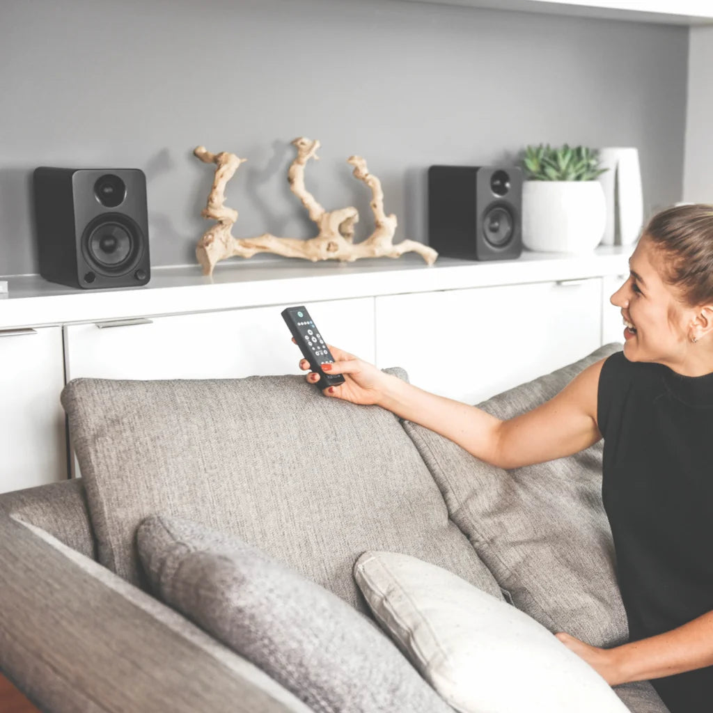 Kanto 140W Powered Bookshelf Speakers with Bluetooth Phono Preamp Pair Matte