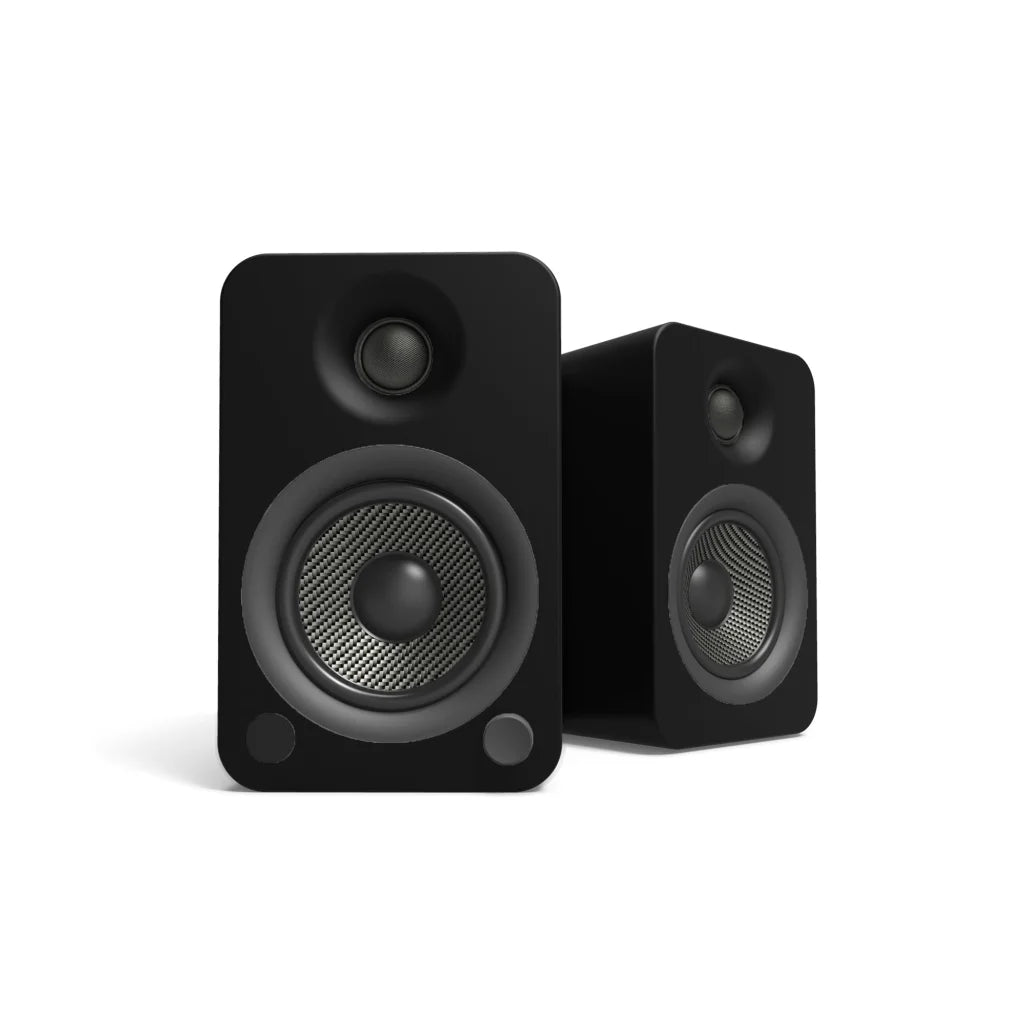 Black Kanto 140W Powered Bookshelf Speakers Bluetooth Phono Preamp Pair Matte