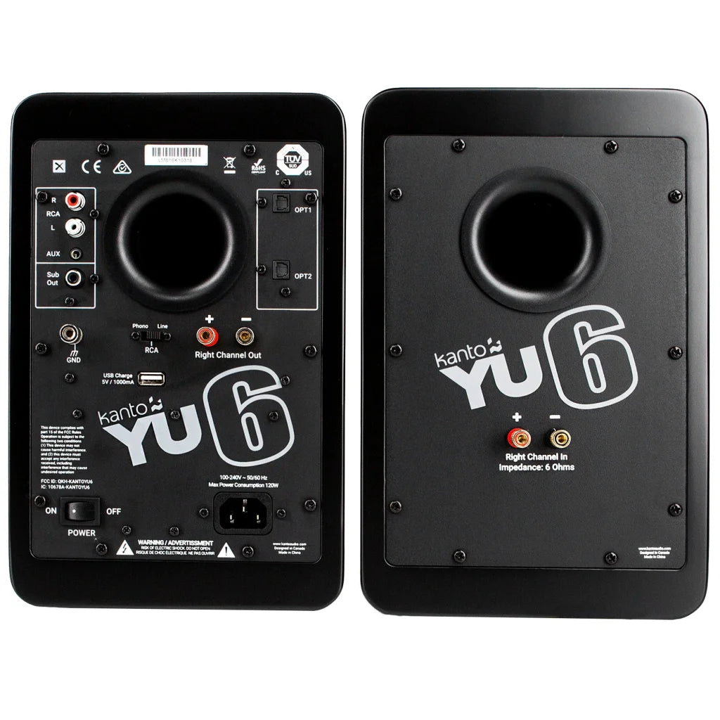 Kanto YU6 200W Powered Bookshelf Speakers with Bluetooth