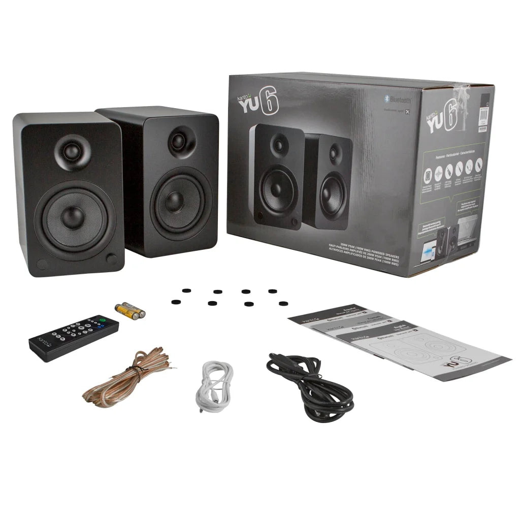 Kanto YU6 200W Powered Bookshelf Speakers with Bluetooth