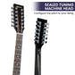 Karrera 12-String Acoustic Guitar with EQ - Black - Audio &