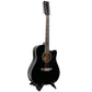 Karrera 12-String Acoustic Guitar with EQ - Black - Audio &