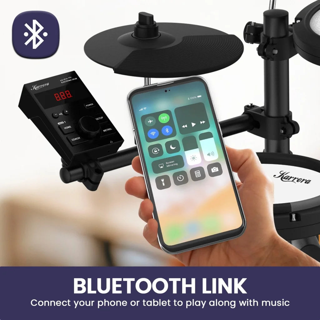 Karrera 18S Electronic Drum Kit Mesh Pads 8in Snare