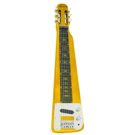 Karrera 29in 6-String Lap Steel Hawaiian Guitar - Metallic