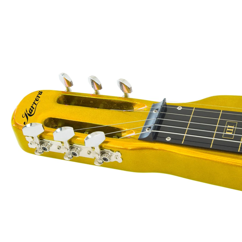 Karrera 29in 6-String Lap Steel Hawaiian Guitar - Metallic