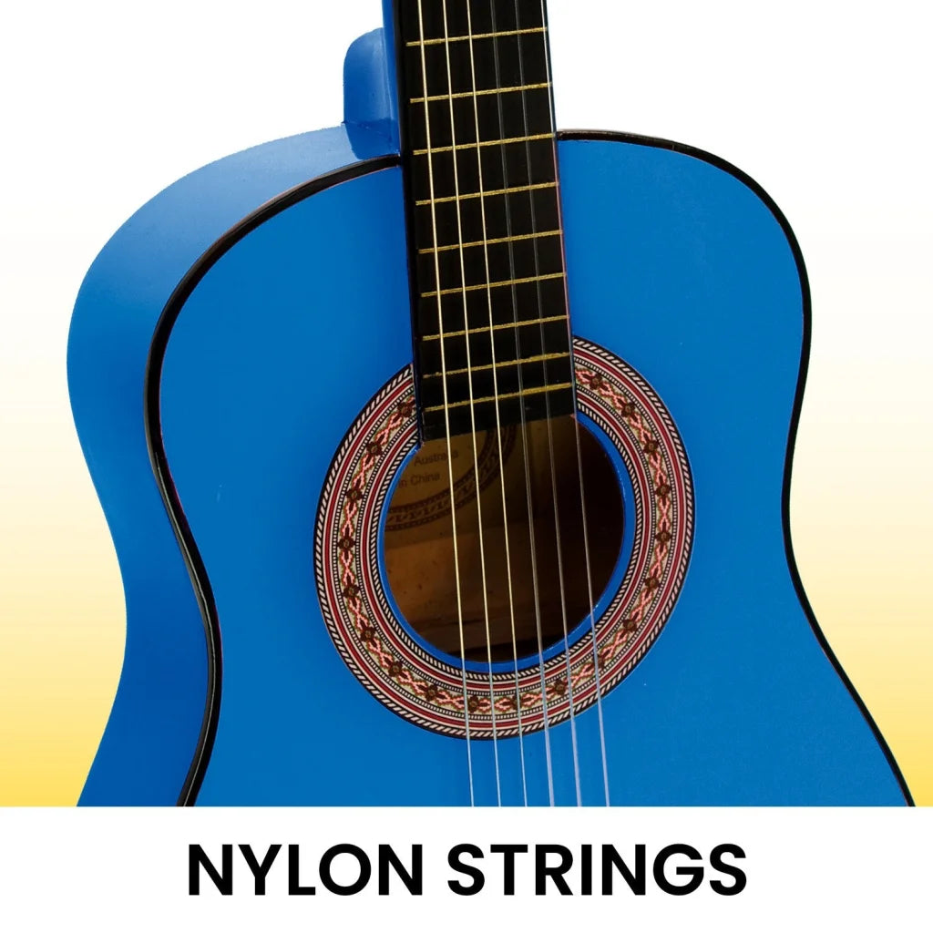 Karrera 34in Acoustic Children no cut Guitar - Blue - Audio