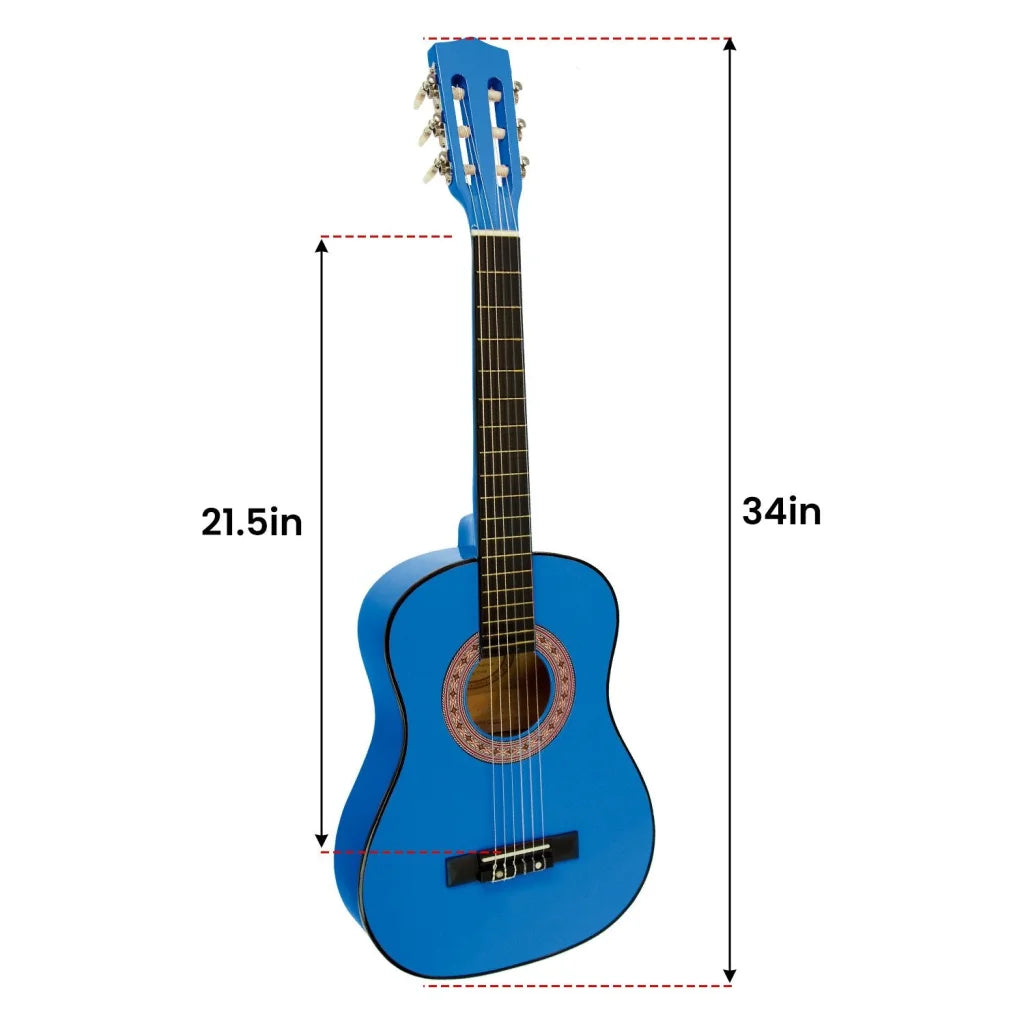 Karrera 34in Acoustic Children no cut Guitar - Blue - Audio