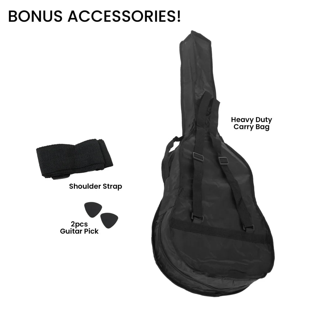 Karrera 38in Cutaway Acoustic Guitar with guitar bag - Blue