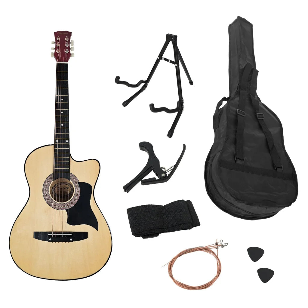 Karrera 38in Pro Cutaway Acoustic Guitar with guitar bag