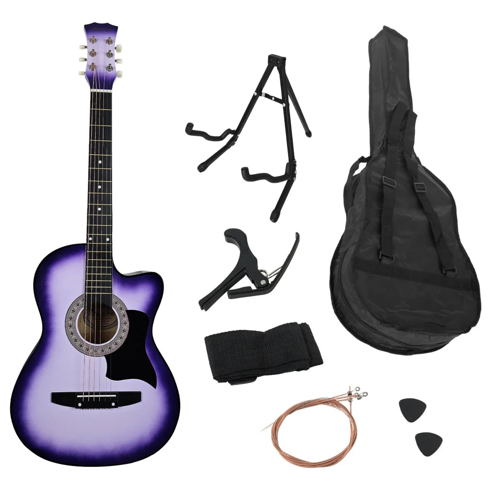 Karrera 38in Pro Cutaway Acoustic Guitar with guitar bag