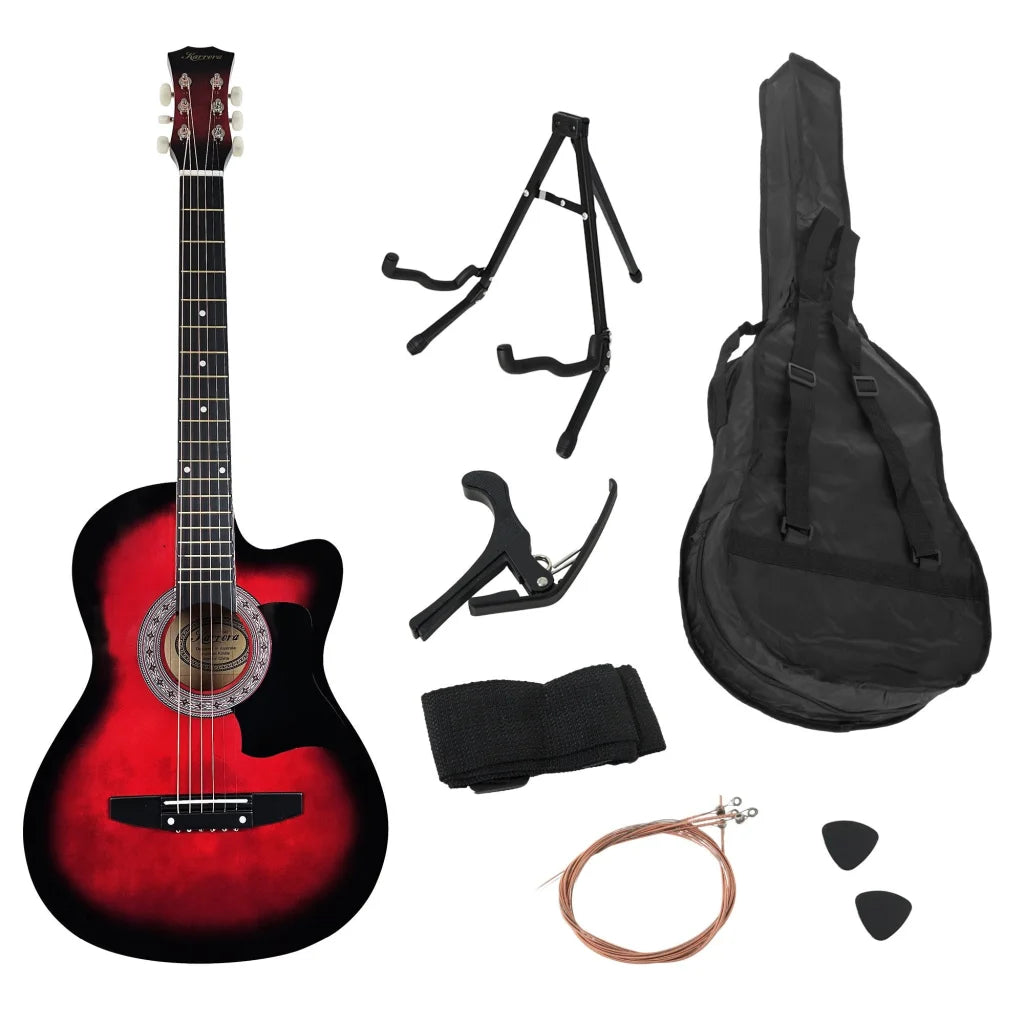 Karrera 38in Pro Cutaway Acoustic Guitar with guitar bag