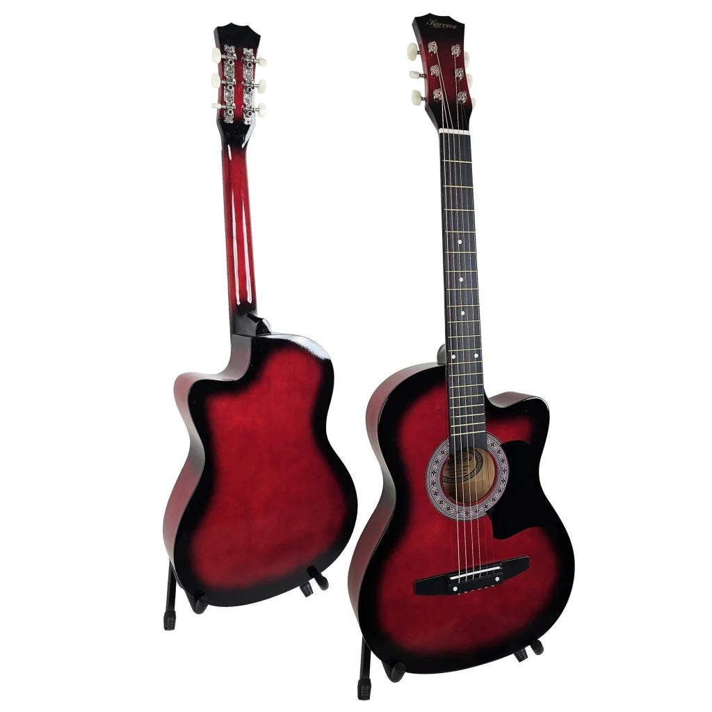 Karrera 38in Pro Cutaway Acoustic Guitar with guitar bag