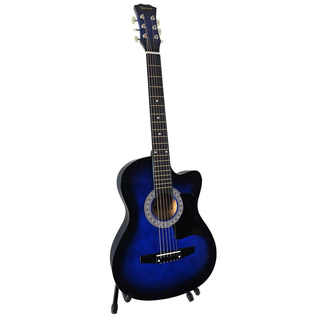 Karrera 38in Pro Cutaway Acoustic Guitar with Bag Strings