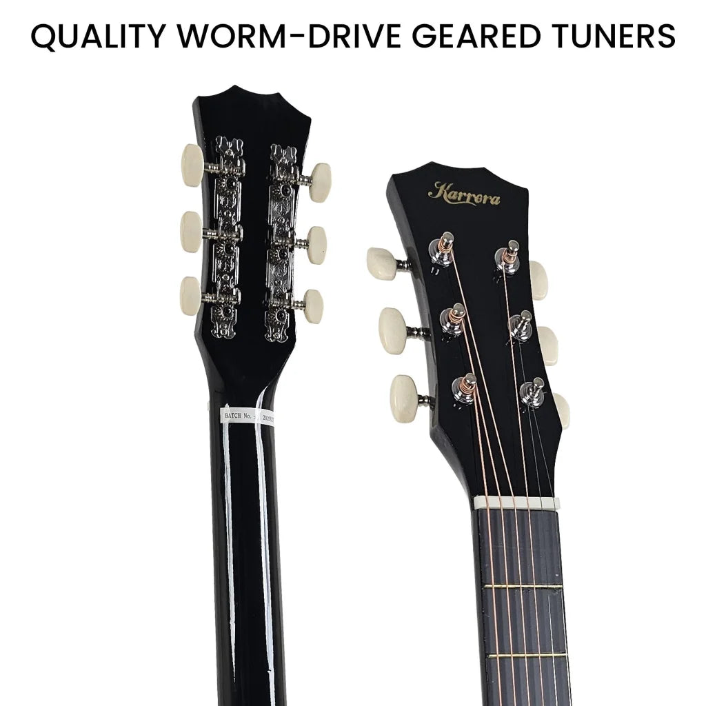 Karrera 38in Pro Cutaway Acoustic Guitar with Carry Bag