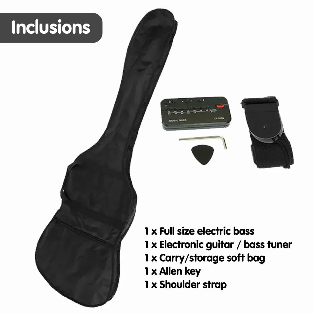 Karrera 39in Electric Guitar Bass Tuner Music 4-String