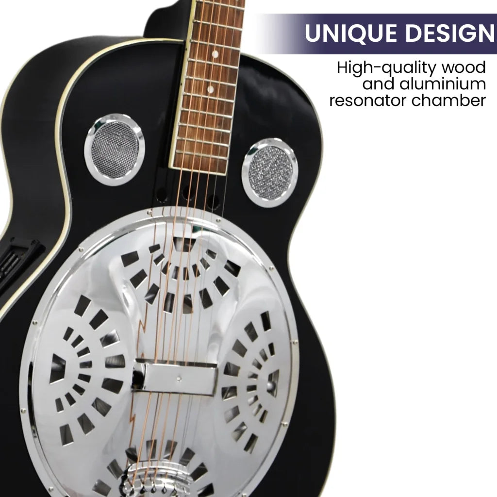 Karrera 40in Resonator Guitar - Black - Audio & Video >