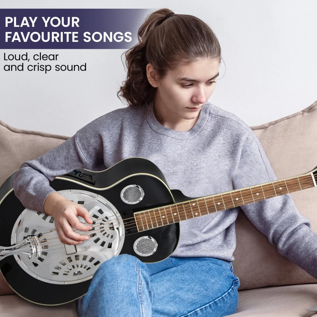 Karrera 40in Resonator Guitar - Black - Audio & Video >