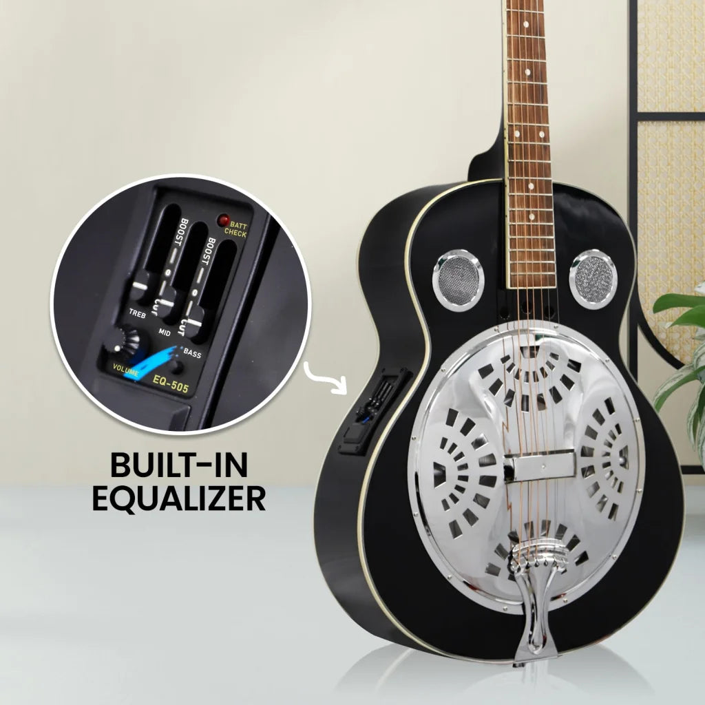 Karrera 40in Resonator Guitar - Black - Audio & Video >