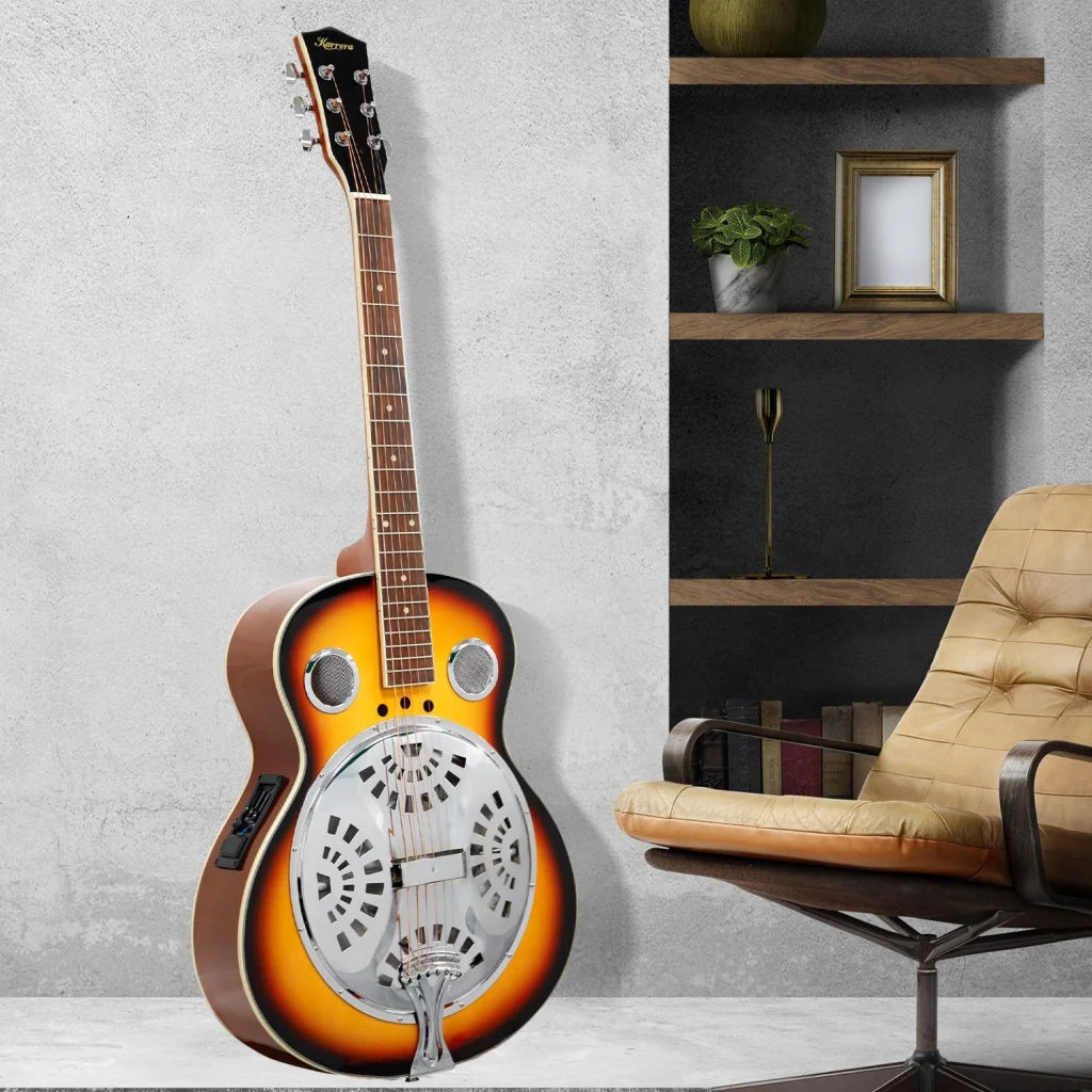 Karrera 40in Resonator Guitar - Sunburst - Audio & Video >