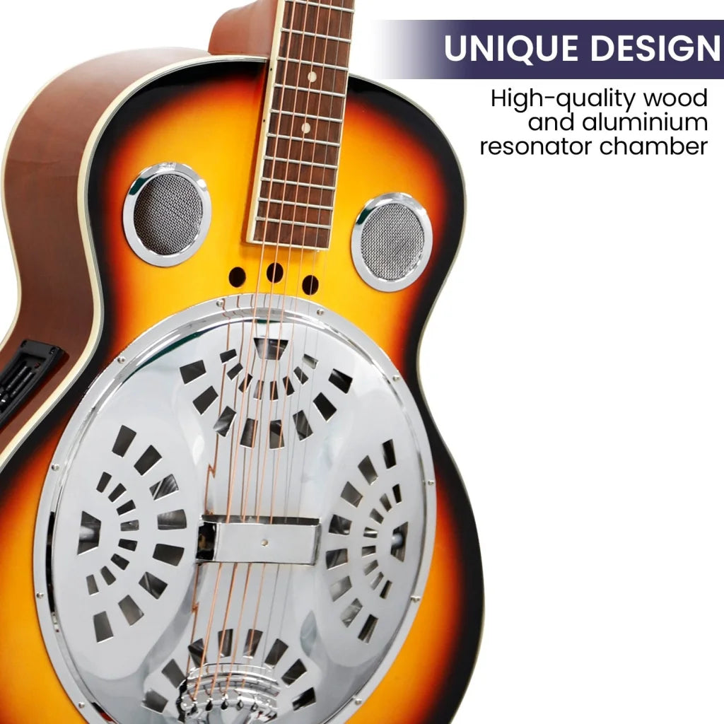 Karrera 40in Resonator Guitar - Sunburst - Audio & Video >