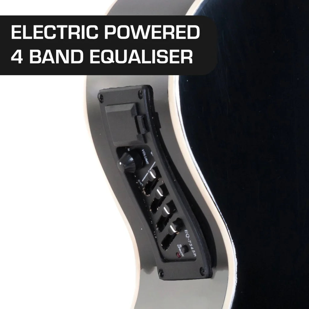 Karrera 43in Acoustic Bass Guitar - Black - Audio & Video >