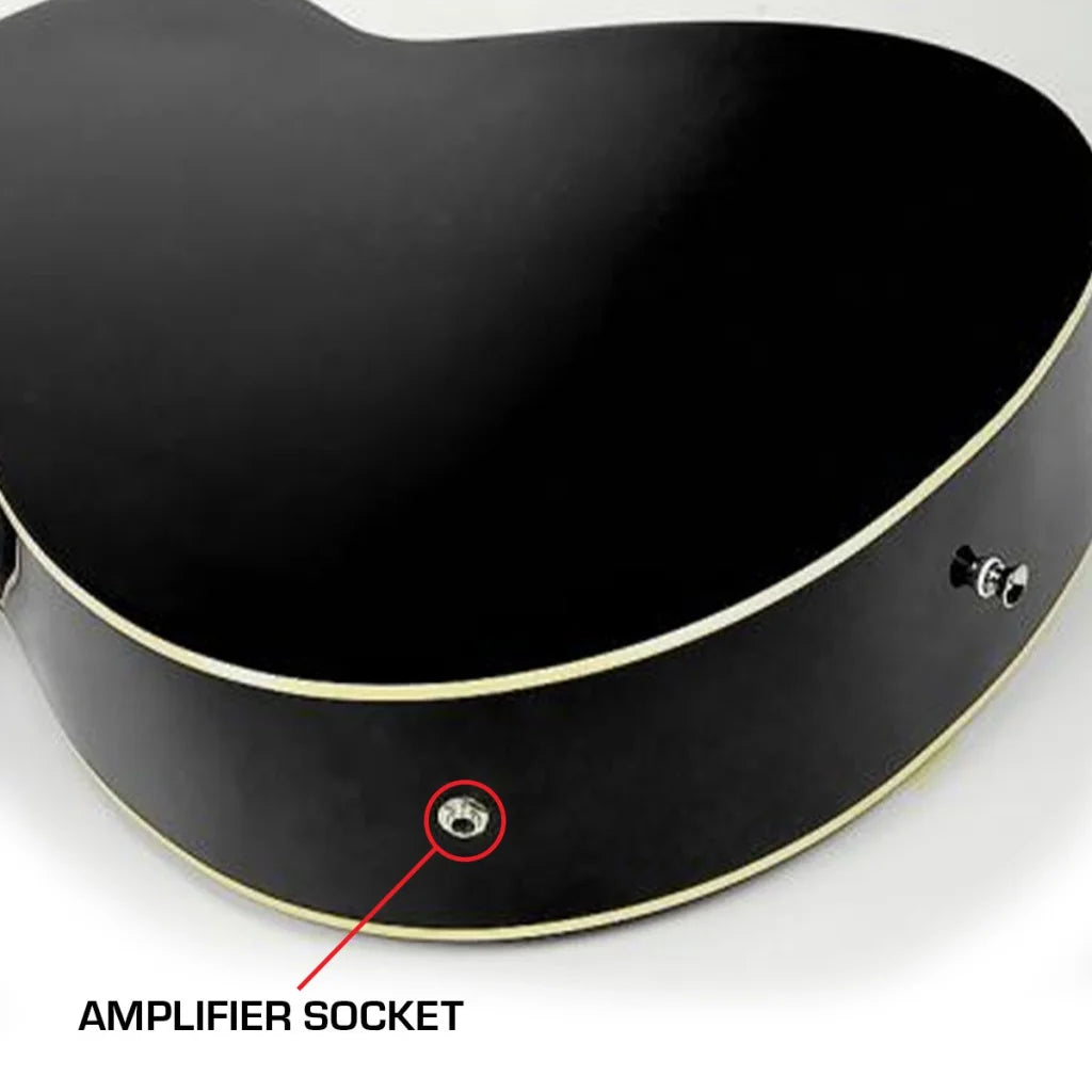 Karrera 43in Acoustic Bass Guitar - Black - Audio & Video >