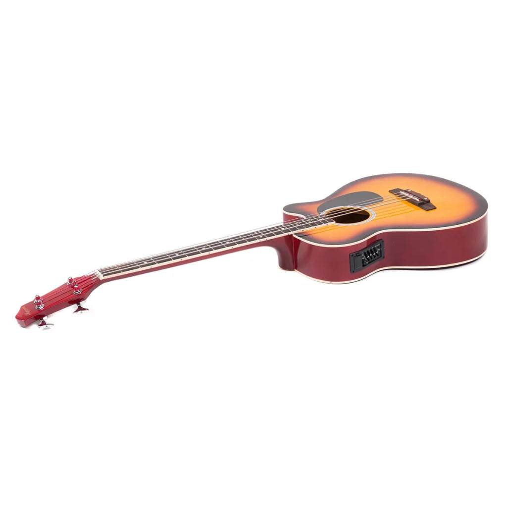 Karrera 43in Acoustic Bass Guitar Sunburst - Audio & Video