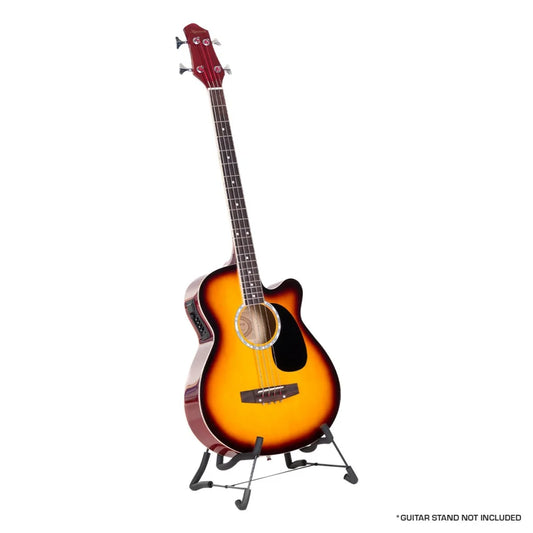 Karrera 43in Acoustic Bass Guitar Sunburst - Audio & Video