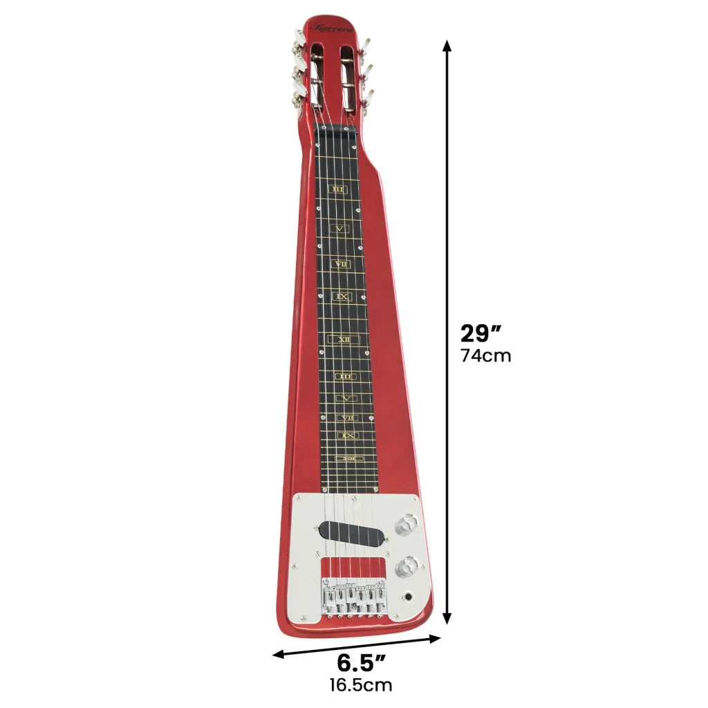 Karrera 6-String Steel Lap Guitar - Metallic Red - Audio &