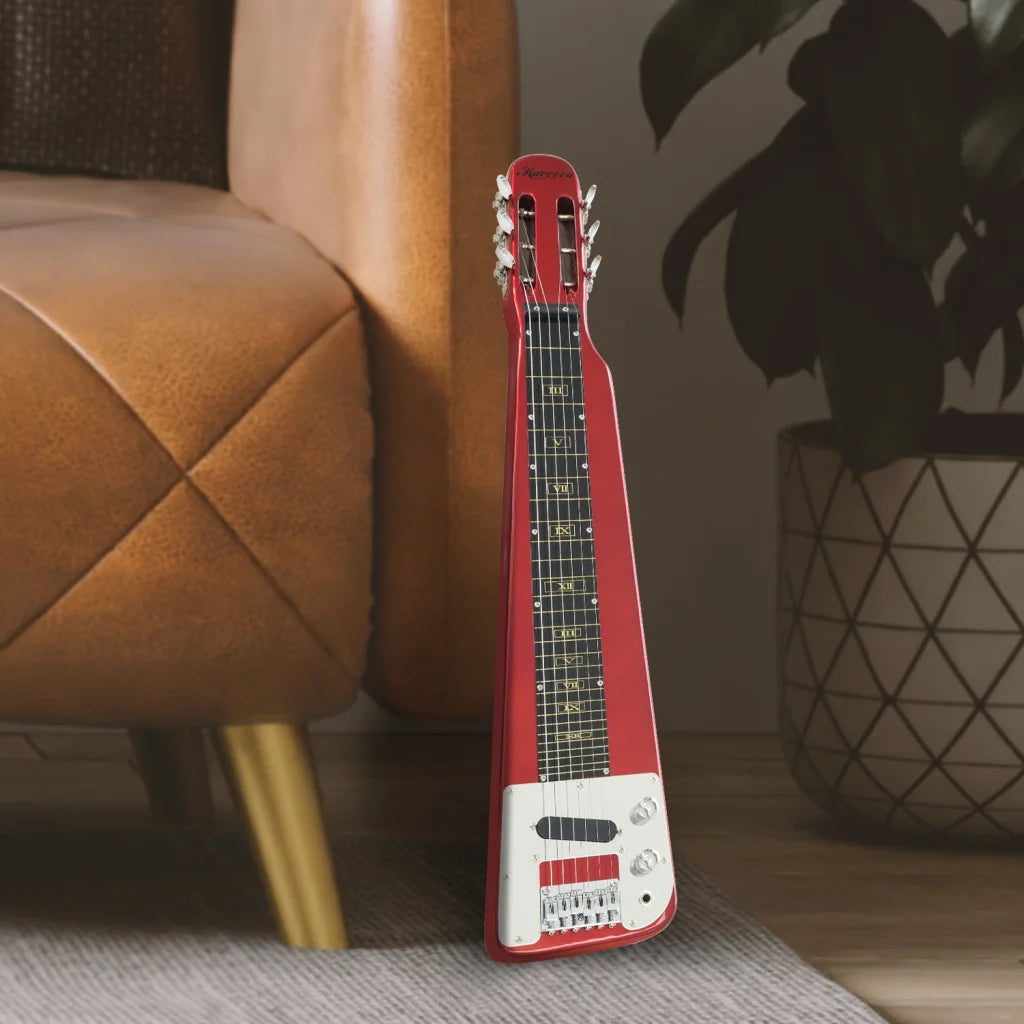 Karrera 6-String Steel Lap Guitar - Metallic Red - Audio &