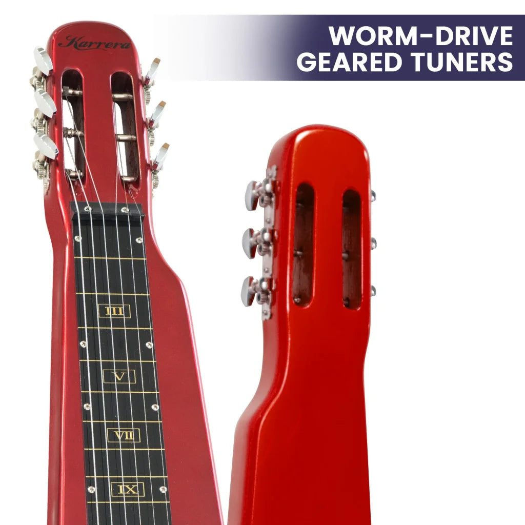 Karrera 6-String Steel Lap Guitar - Metallic Red - Audio &