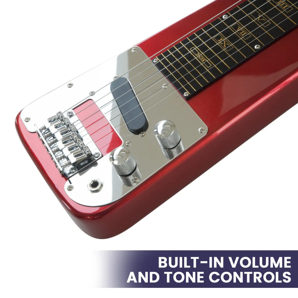 Karrera 6-String Steel Lap Guitar - Metallic Red - Audio &