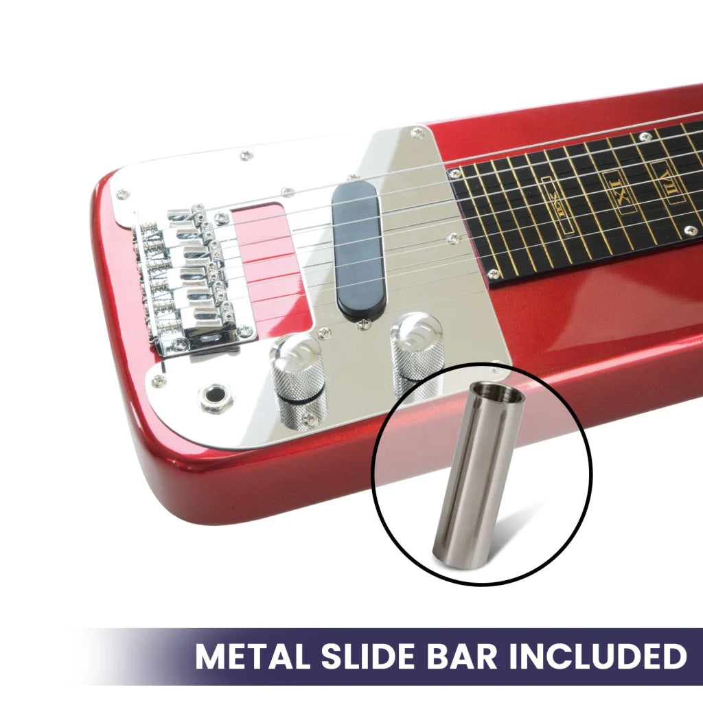 Karrera 6-String Steel Lap Guitar - Metallic Red - Audio &
