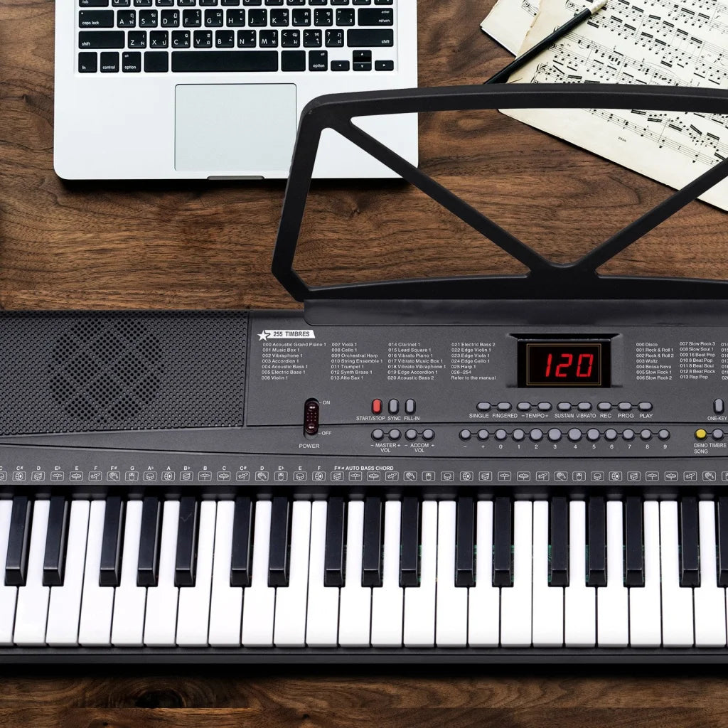 Karrera 61-key Electronic Led Keyboard 75cm Portable Piano