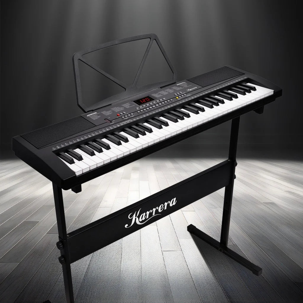 Karrera 61-key Electronic Led Keyboard 75cm Portable Piano