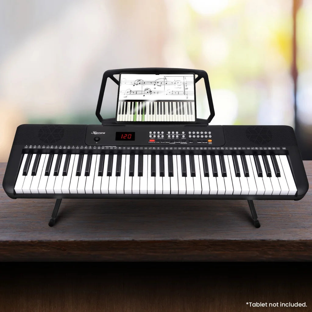 Karrera 61-Key Electronic Piano Keyboard with LED