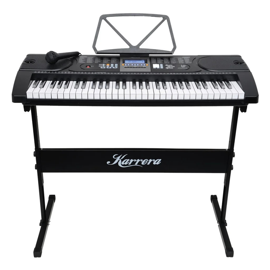 Karrera 61 Keys Electronic Keyboard Piano with Stand