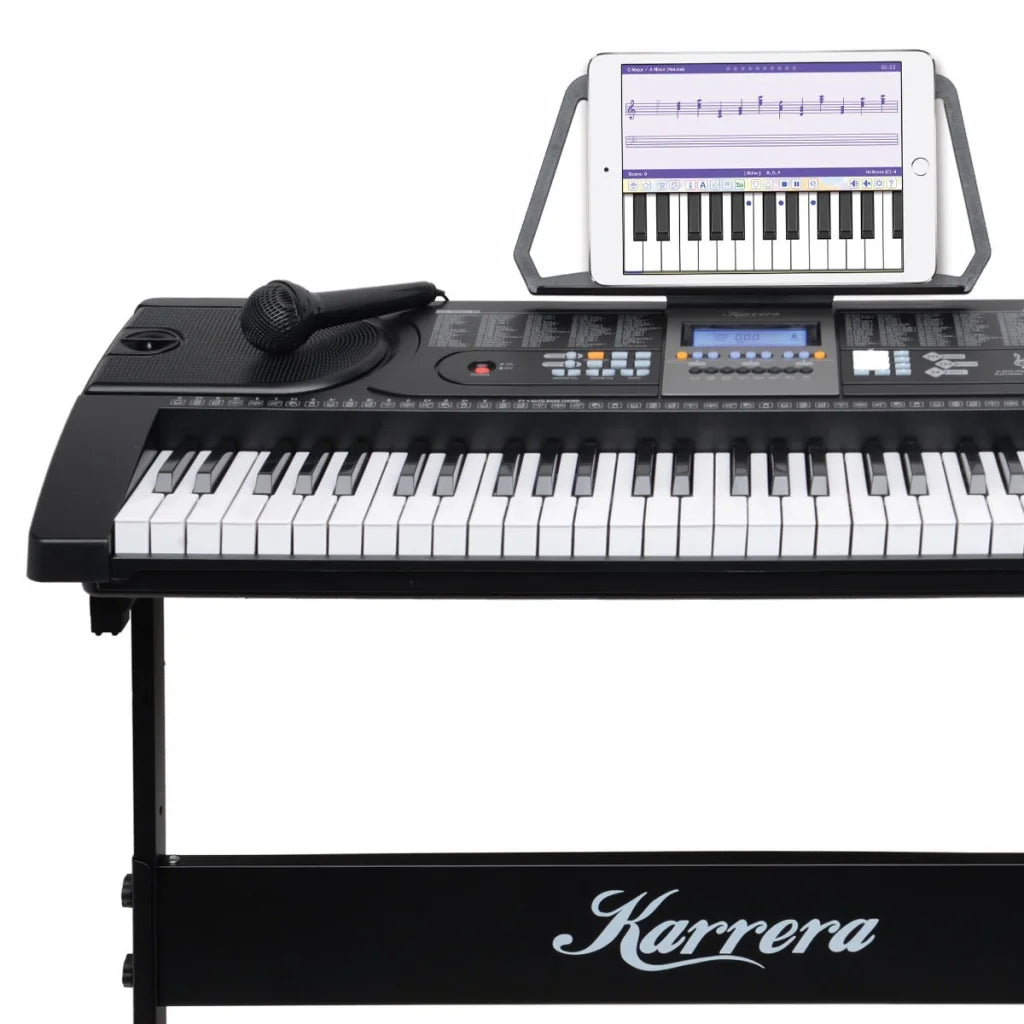 Karrera 61 Keys Electronic Keyboard Piano with Stand
