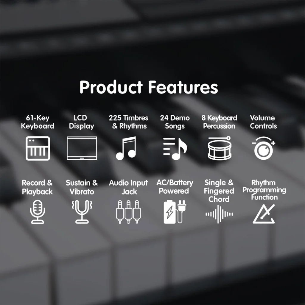 Karrera 61 Keys Electronic Keyboard Teaching Piano